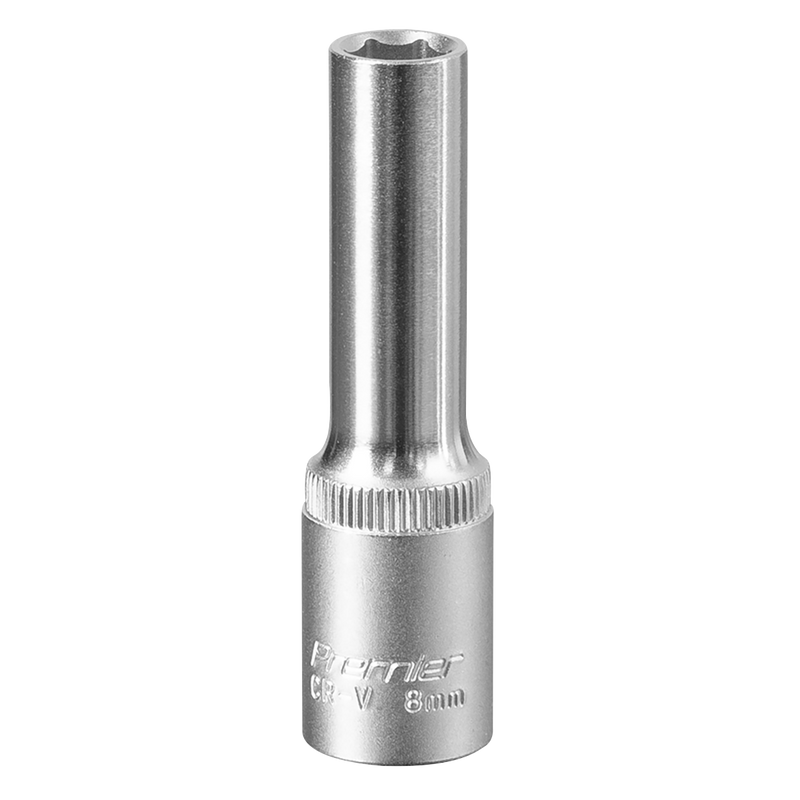 Sealey S3808D Premier Deep Socket 3/8"Sq Drive 8mm