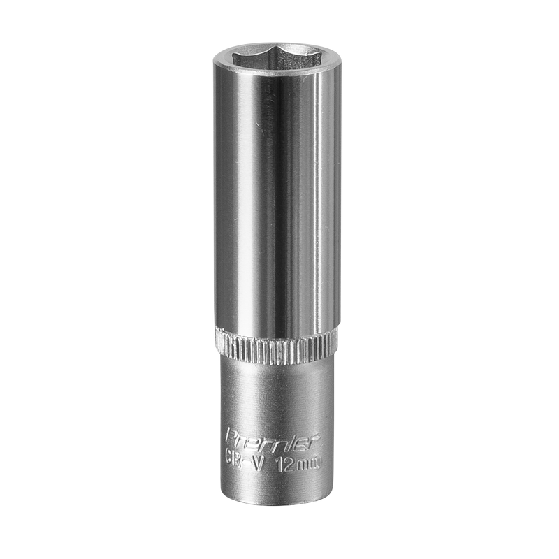 Sealey S3812D Premier Deep Socket 3/8"Sq Drive 12mm