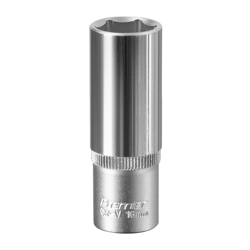 Sealey S3816D Premier Deep Socket 3/8"Sq Drive 16mm