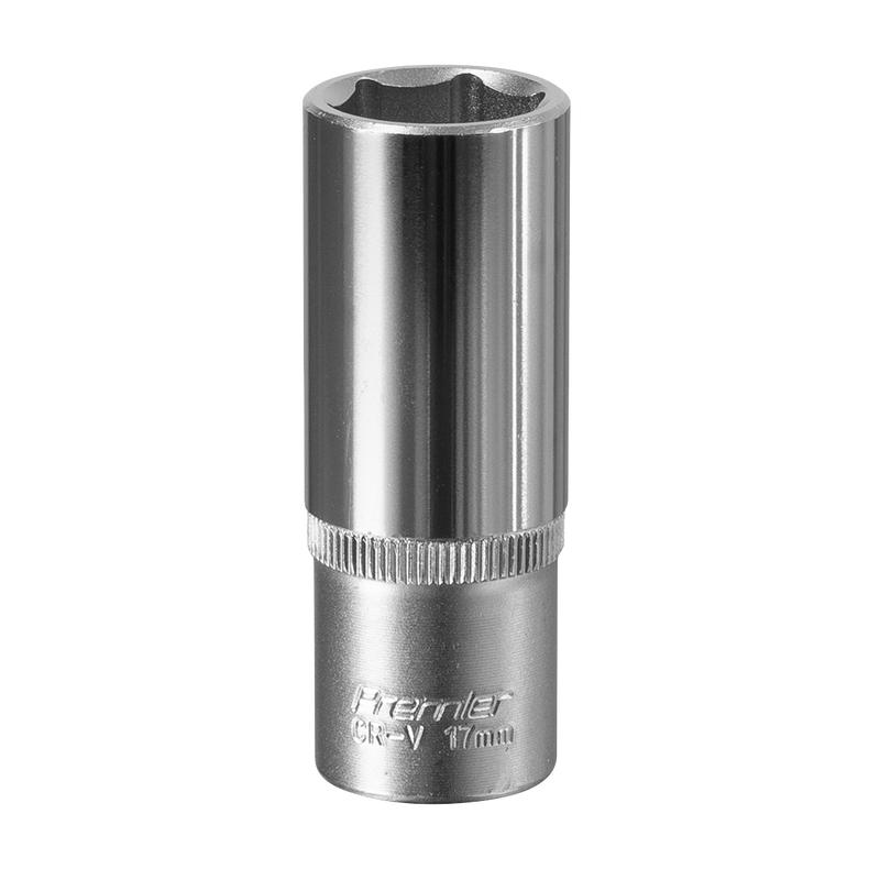 Sealey S3817D Premier Deep Socket 3/8"Sq Drive 17mm