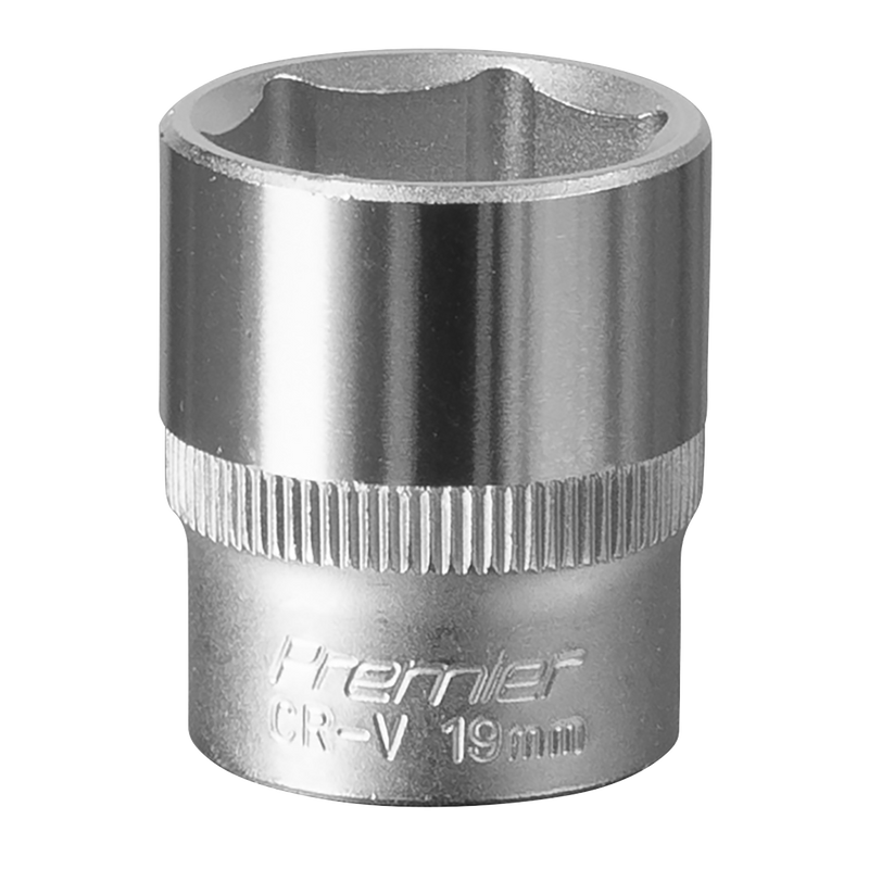 Sealey S3819 Premier Socket 3/8"Sq Drive 19mm