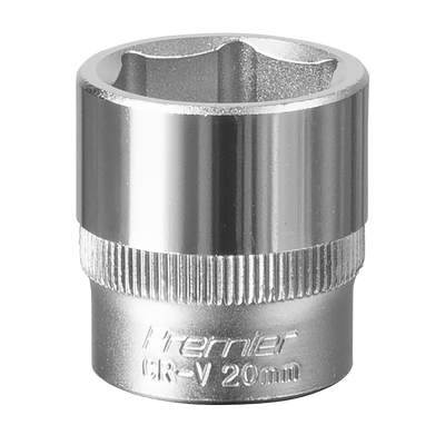 Sealey S3820 Premier Socket 3/8"Sq Drive 20mm