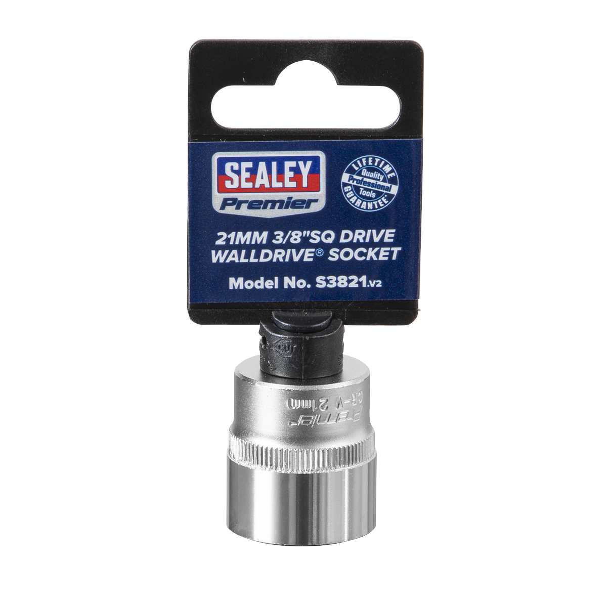 Sealey S3821 Premier Socket 3/8"Sq Drive 21mm - additional view 4