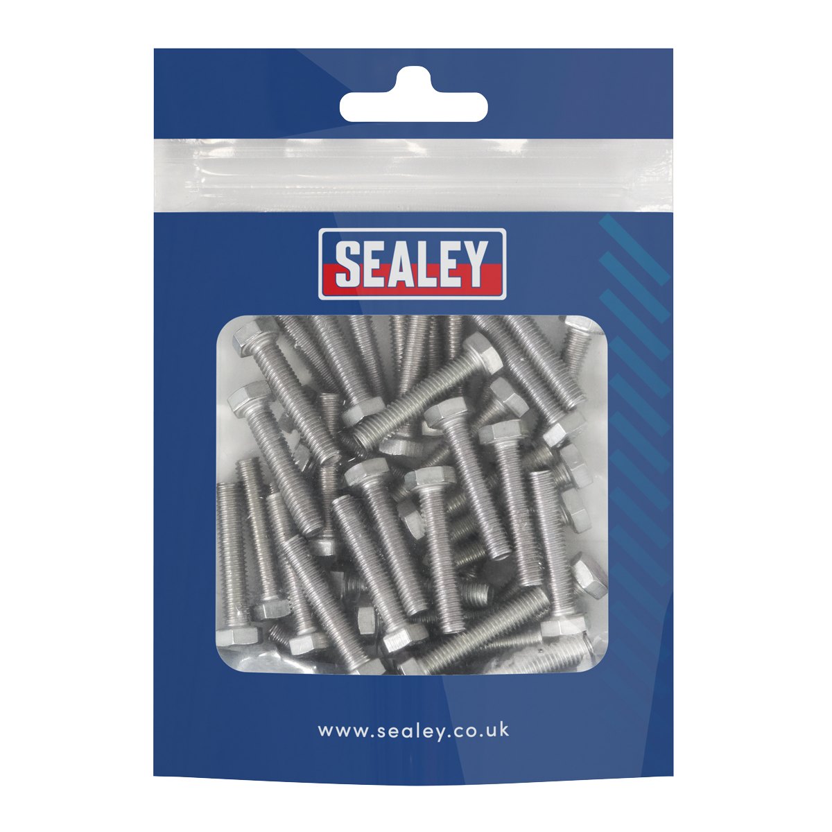 Sealey S525 Stainless Steel Hex Head Set Screw DIN 933 - M5 X 25 A2 - Pack of 50 - additional view 2