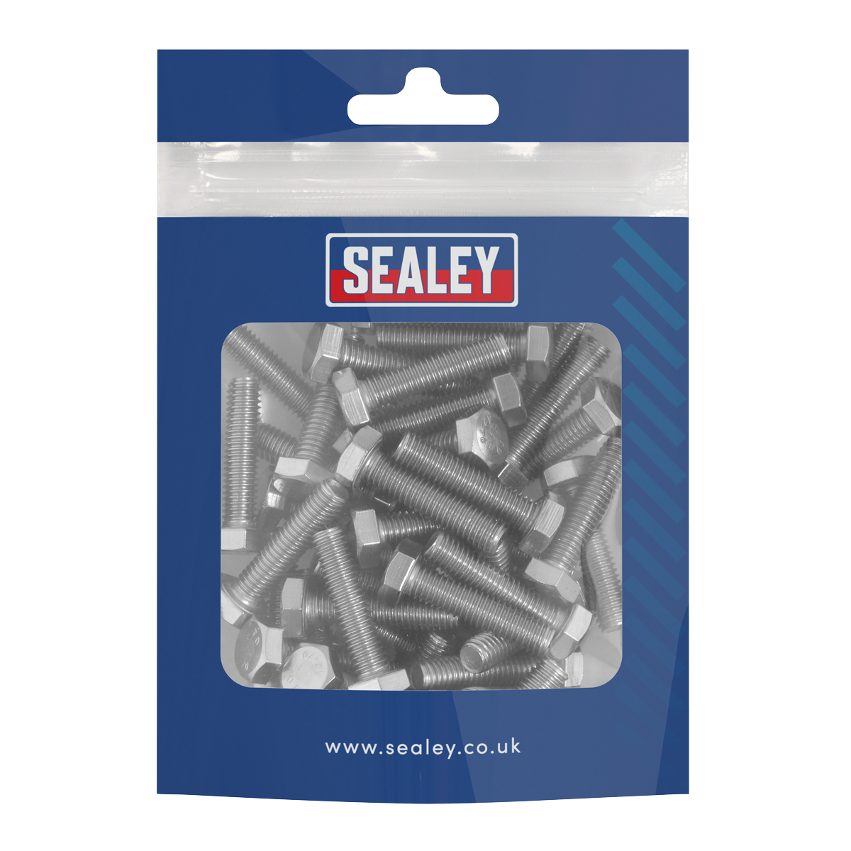 Sealey S625S Stainless Steel Set Screw M6 x 25mm 1mm Pitch, DIN 933 - Pack of 50