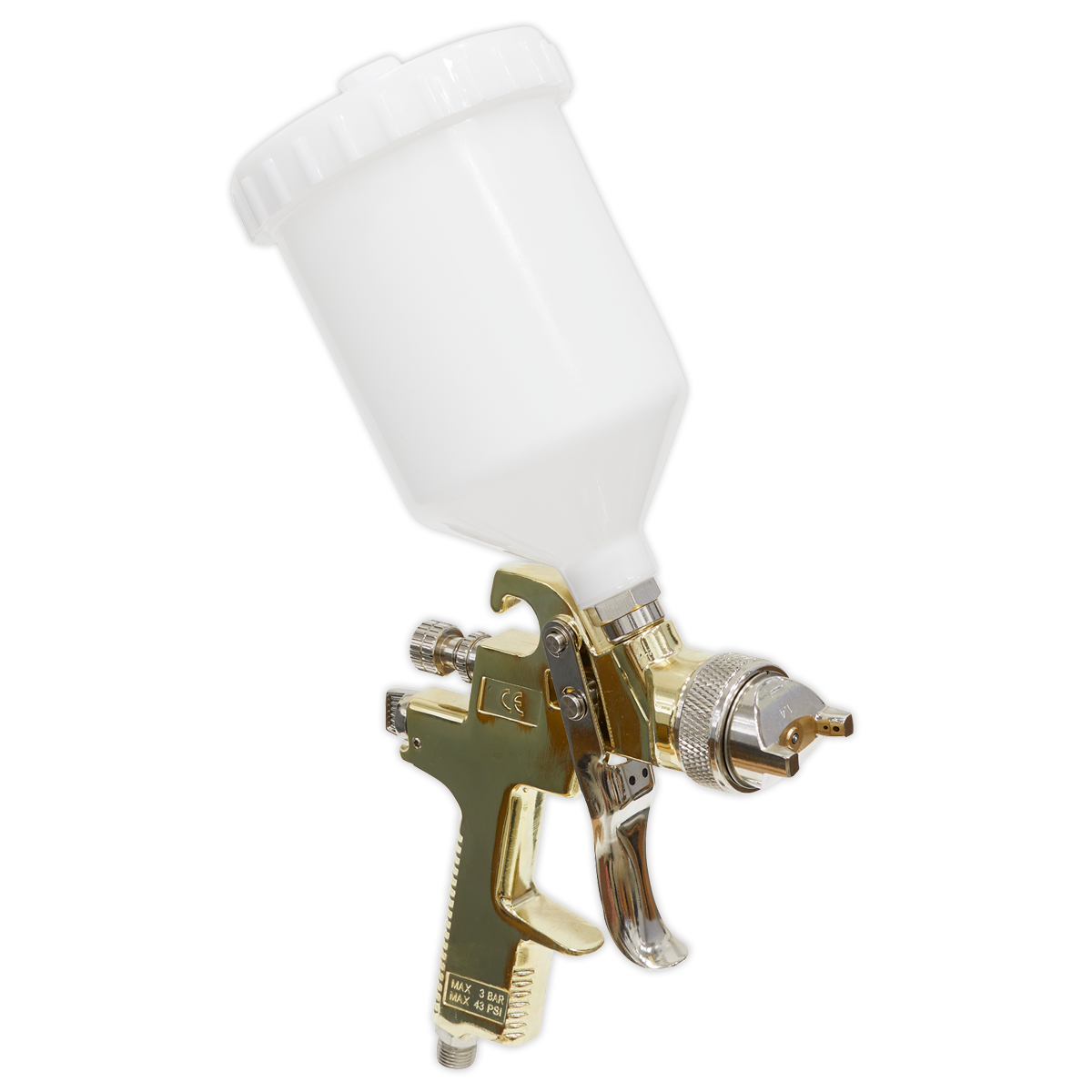 Sealey S701G Gold Series Gravity Feed Spray Gun 1.4mm Set-Up - additional view 2