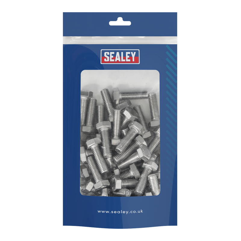 Sealey S825S Stainless Steel Hex Head Set Screw DIN 933 - M8 X 25 A2 - Pack of 50 - additional view 3