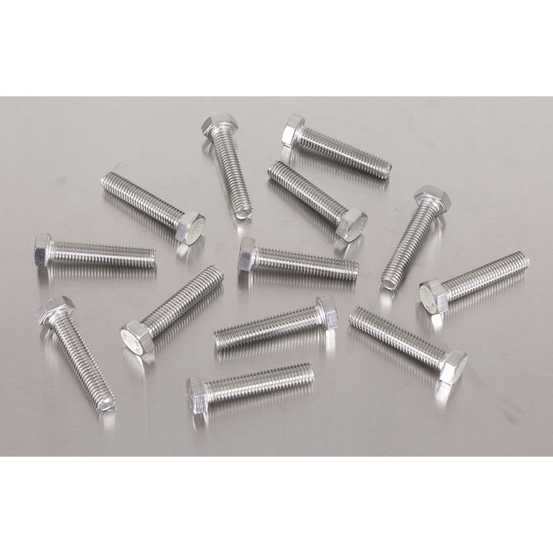 Sealey S840S Stainless Steel Set Screw M8 x 1.25 Pitch, DIN 933 - Pack of 50 - additional view 2