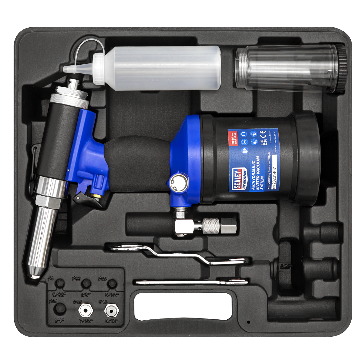 Sealey SA316 Air/Hydraulic Riveter Vacuum System - additional view 6