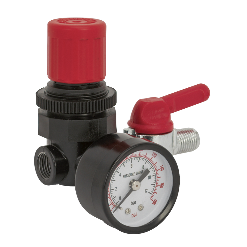 Sealey SA5/RG/14 Air Regulator 1/4"BSP Female to 1/4"BSP Male