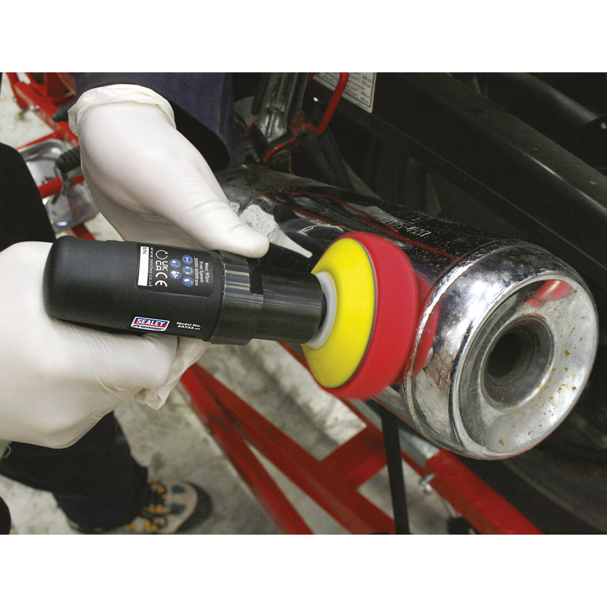 Sealey SA722 Premier Composite Mini Air Polisher 75mm - additional view 4