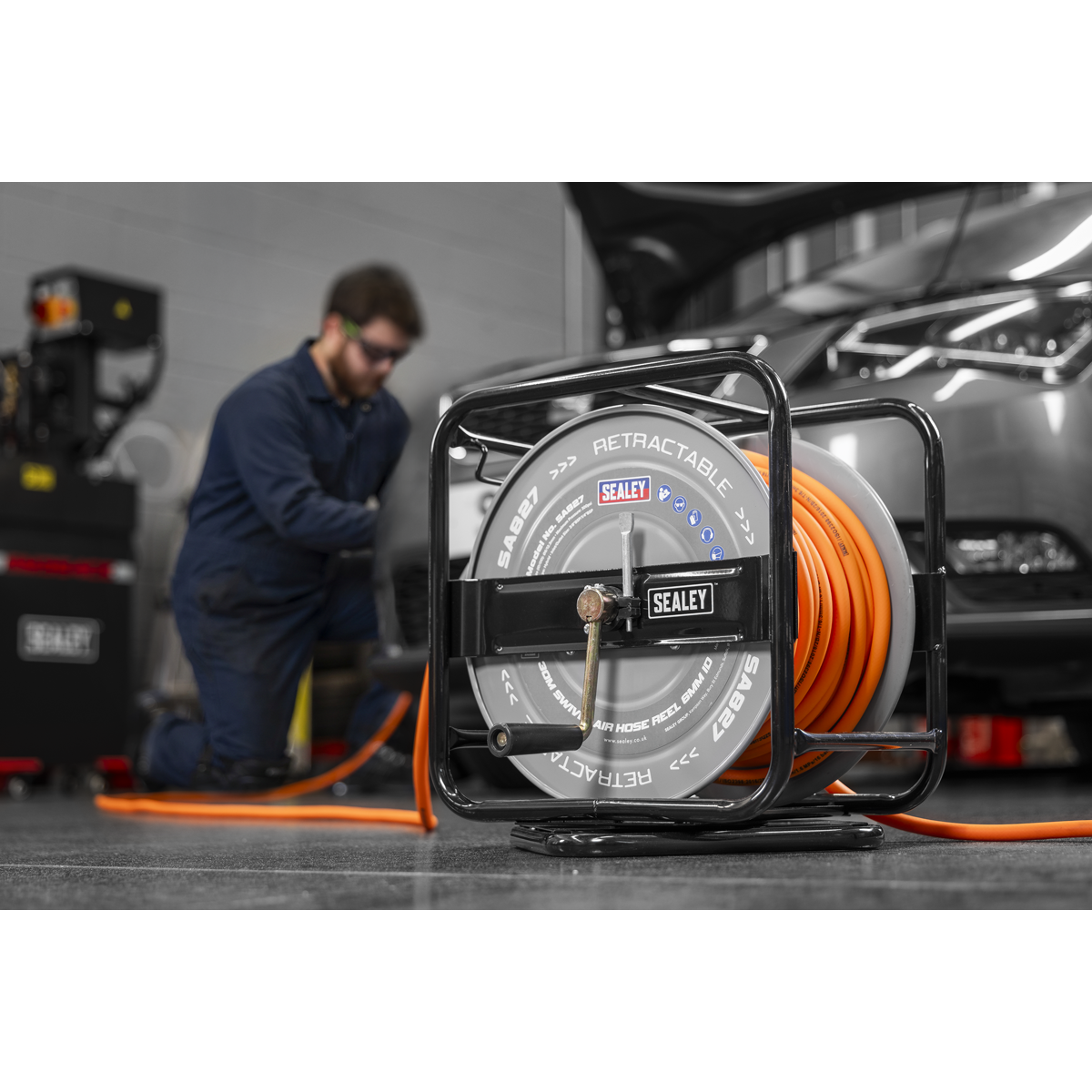 Sealey SA827 30m Swivel Air Hose Reel 6mm ID - additional view 4