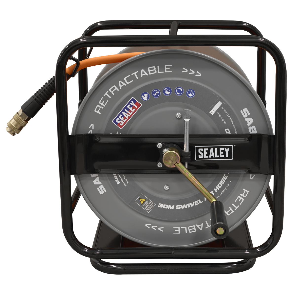 Sealey SA827 30m Swivel Air Hose Reel 6mm ID - additional view 9