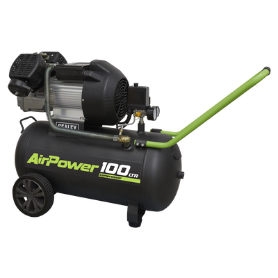 Sealey SAC10030VE 100L V-Twin Direct Drive Air Compressor 3hp