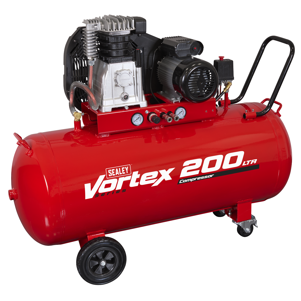 Sealey SAC1203B 200L Belt Drive Air Compressor with Cast Cylinders & Wheels 3.5hp - additional view 2