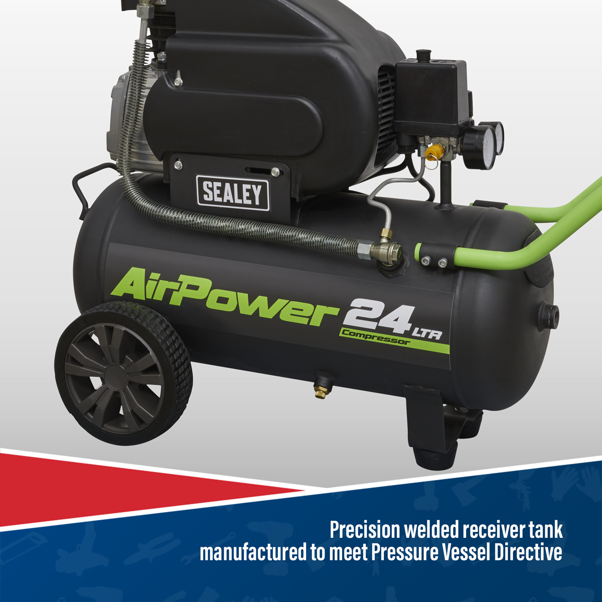 Sealey SAC2420E 24L Direct Drive Air Compressor 2hp - additional view 7