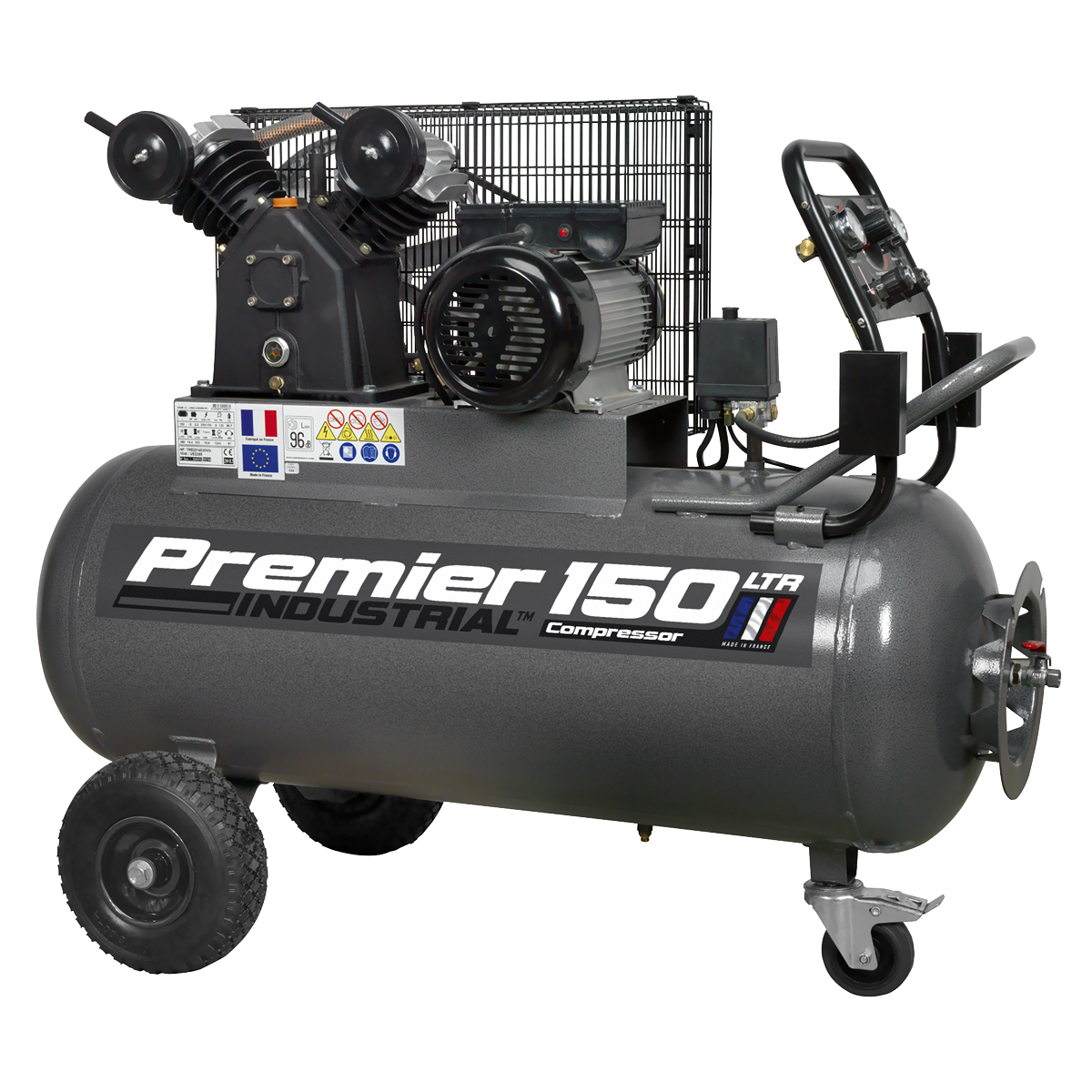 Sealey SAC3153B Premier 150L Belt Drive Air Compressor with Front Control Panel 3hp