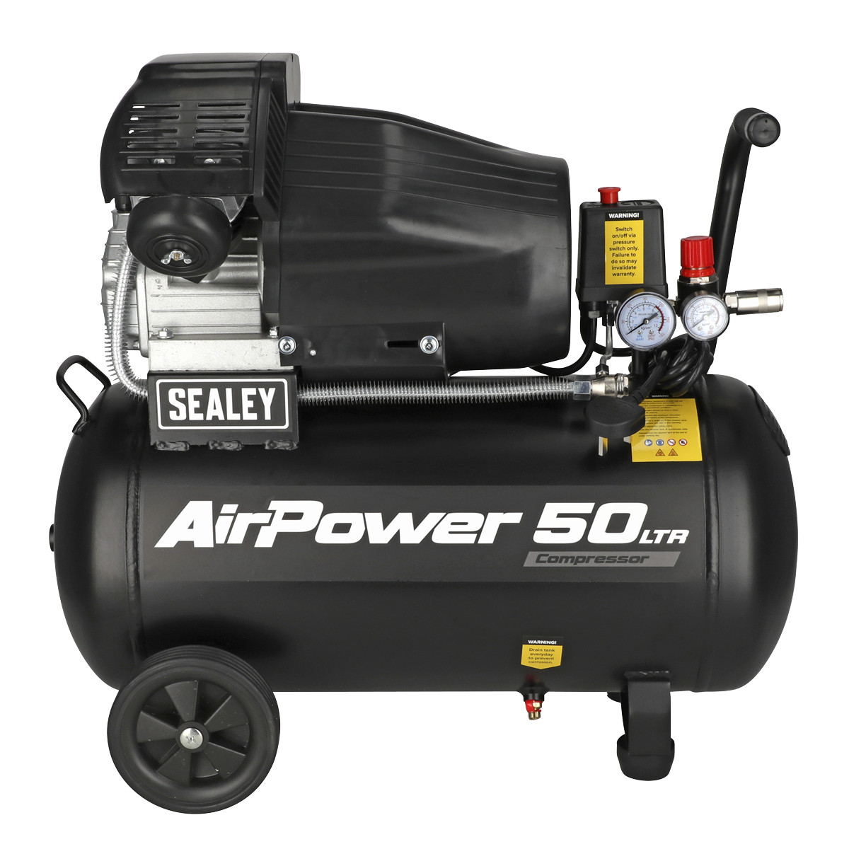 Sealey SAC5030VA 50L V-Twin Direct Drive Air Compressor 3hp - additional view 5