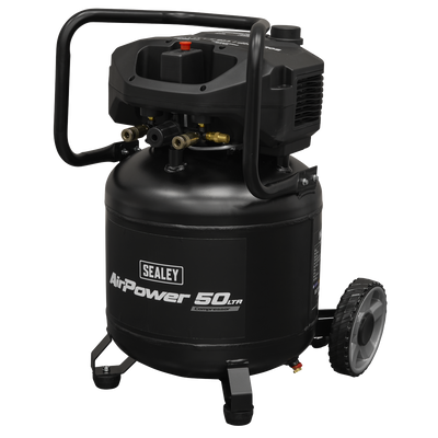 Sealey SAC50V 50L Oil Free Belt Drive Vertical Compressor 2hp