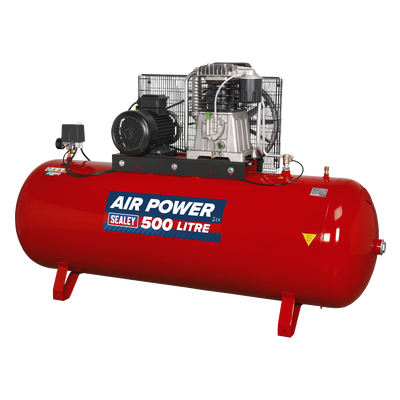 Sealey SAC55075B 500L Belt Drive Air Compressor with Cast Cylinders 7.5hp 2-Stage