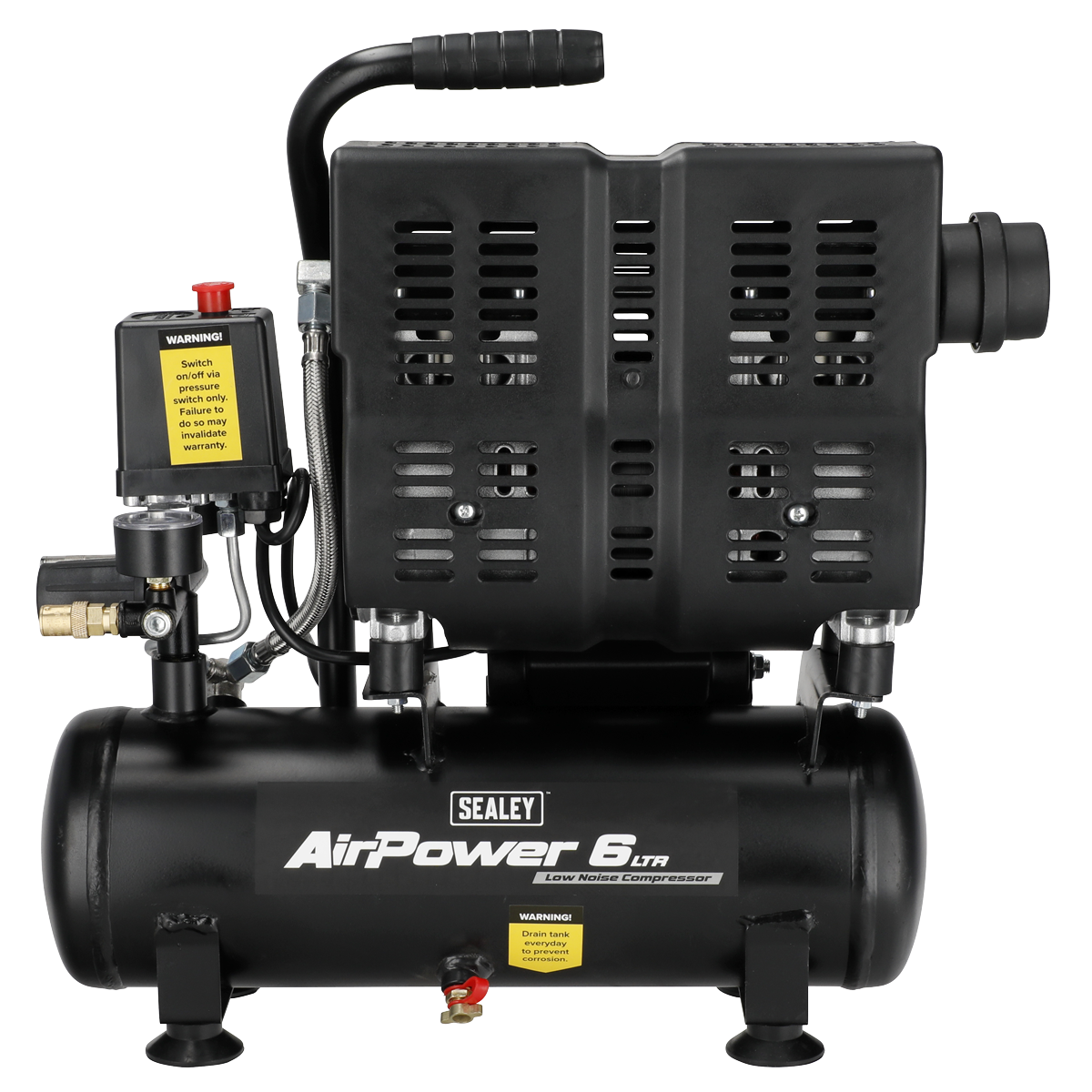 Sealey SAC6000S 6L Oil Free Low Noise Direct Drive Air Compressor 1hp - additional view 7
