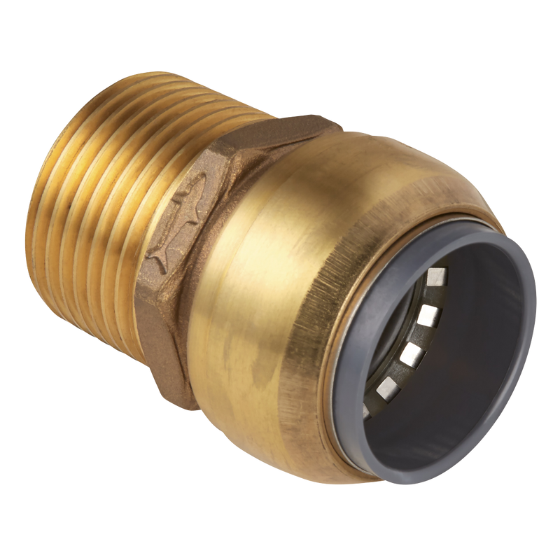 Sealey SBA22BSA SharkBite® Brass Straight Adaptor 22mm x 3/4"BSPT - additional view 2