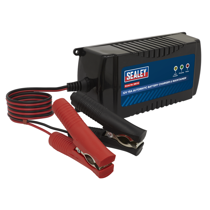 Sealey SBC15 12V Automatic Battery Charger & Maintainer 15A