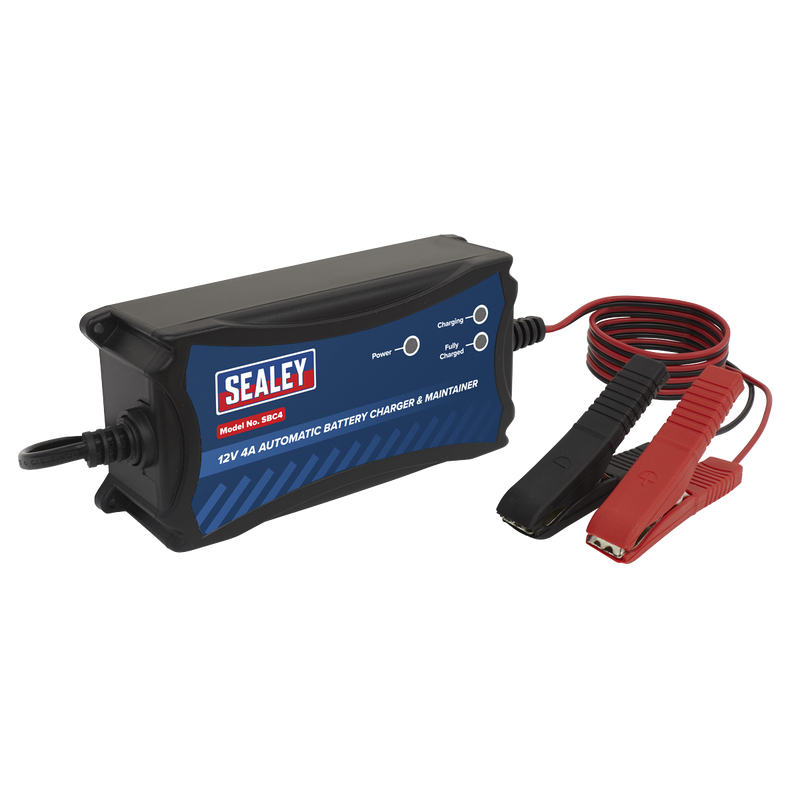 Sealey SBC4 12V Fully Automatic Battery Maintainer/Charger 4A
