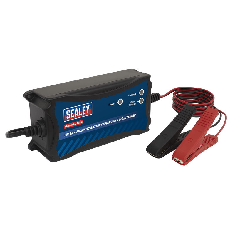 Sealey SBC6 12V Fully Automatic Battery Maintainer/Charger 6A