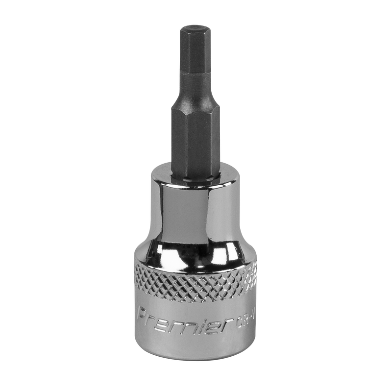 Sealey SBH007 Premier Hex Socket Bit 3/8"Sq Drive 4mm