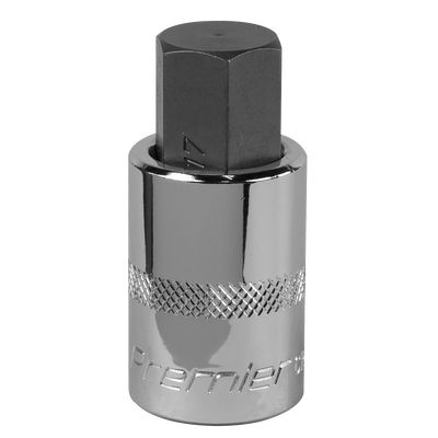 Sealey SBH025 Premier Hex Socket Bit 1/2"Sq Drive 17mm