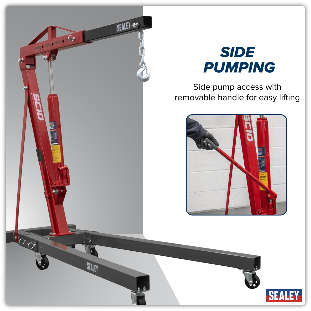 Sealey SC10 KD Type Folding Engine Crane 1 Tonne - additional view 5