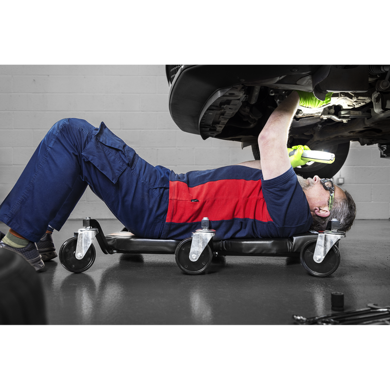 Sealey SCR101P Steel Creeper with 6 Rough Ground 5" Wheels & Headrest - additional view 11