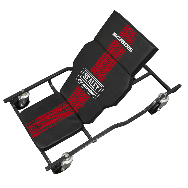 Sealey SCR101S Steel Creeper with 4 Rough Ground 5" Wheels & Adjustable Back/Headrest - additional view 2