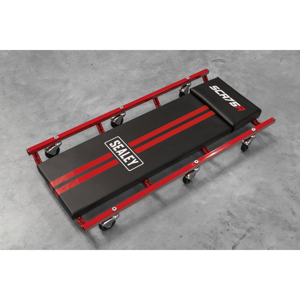 Sealey SCR75 36" Deluxe American-Style Creeper with Steel Frame & 6 Wheels - Red - additional view 6