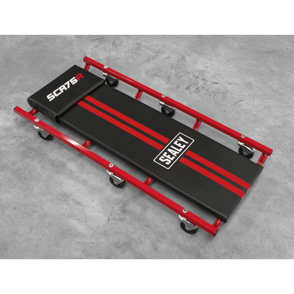 Sealey SCR75 36" Deluxe American-Style Creeper with Steel Frame & 6 Wheels - Red - additional view 7