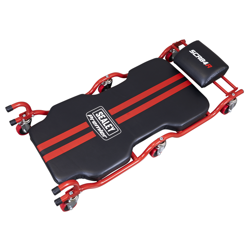 Sealey SCR84 Deluxe Steel Creeper with 6 Wheels & Headrest