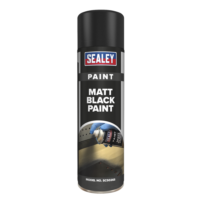 Sealey SCS026S Matt Paint 500ml - Black
