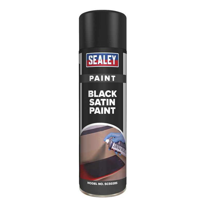 Sealey SCS028S Satin Paint 500ml - Black