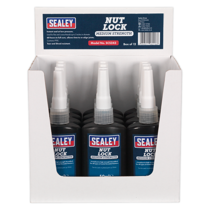 Sealey SCS243 Medium Strength Nut Lock 50ml - Pack of 12 - additional view 3