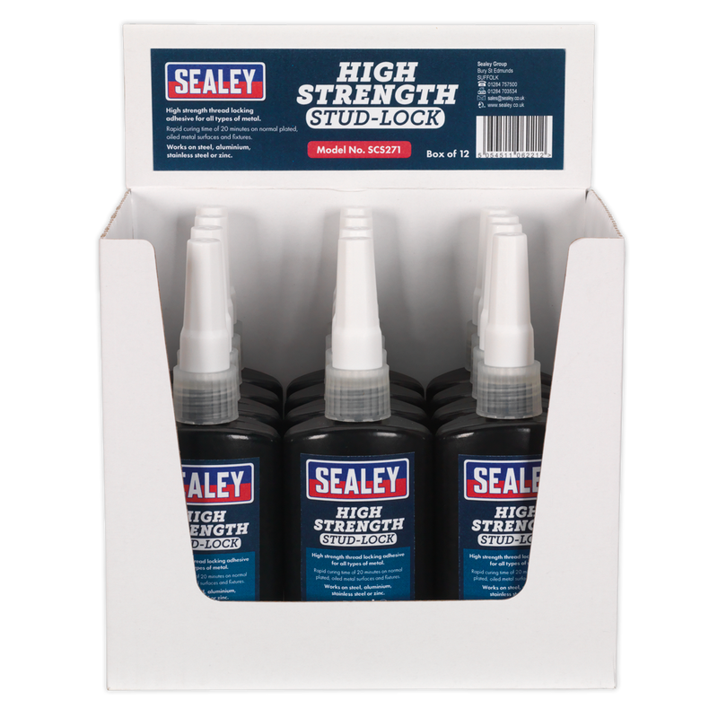 Sealey SCS271 High Strength Stud Lock 50ml - Pack of 12 - additional view 3