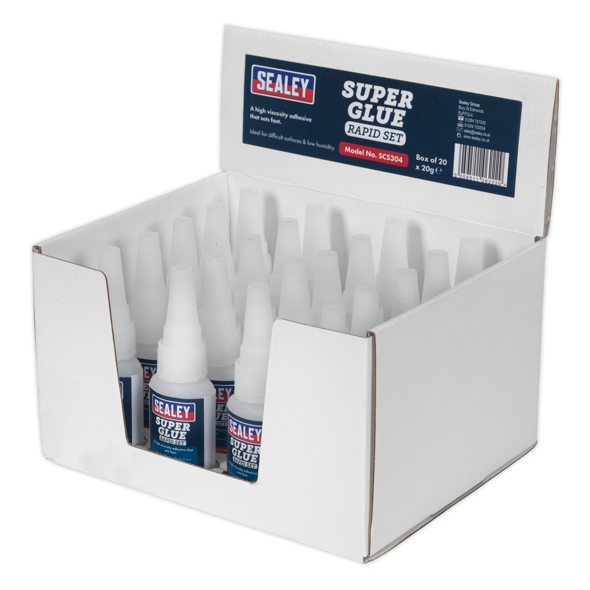 Sealey SCS304 Rapid Set Super Glue 20g - Pack of 20 - additional view 2