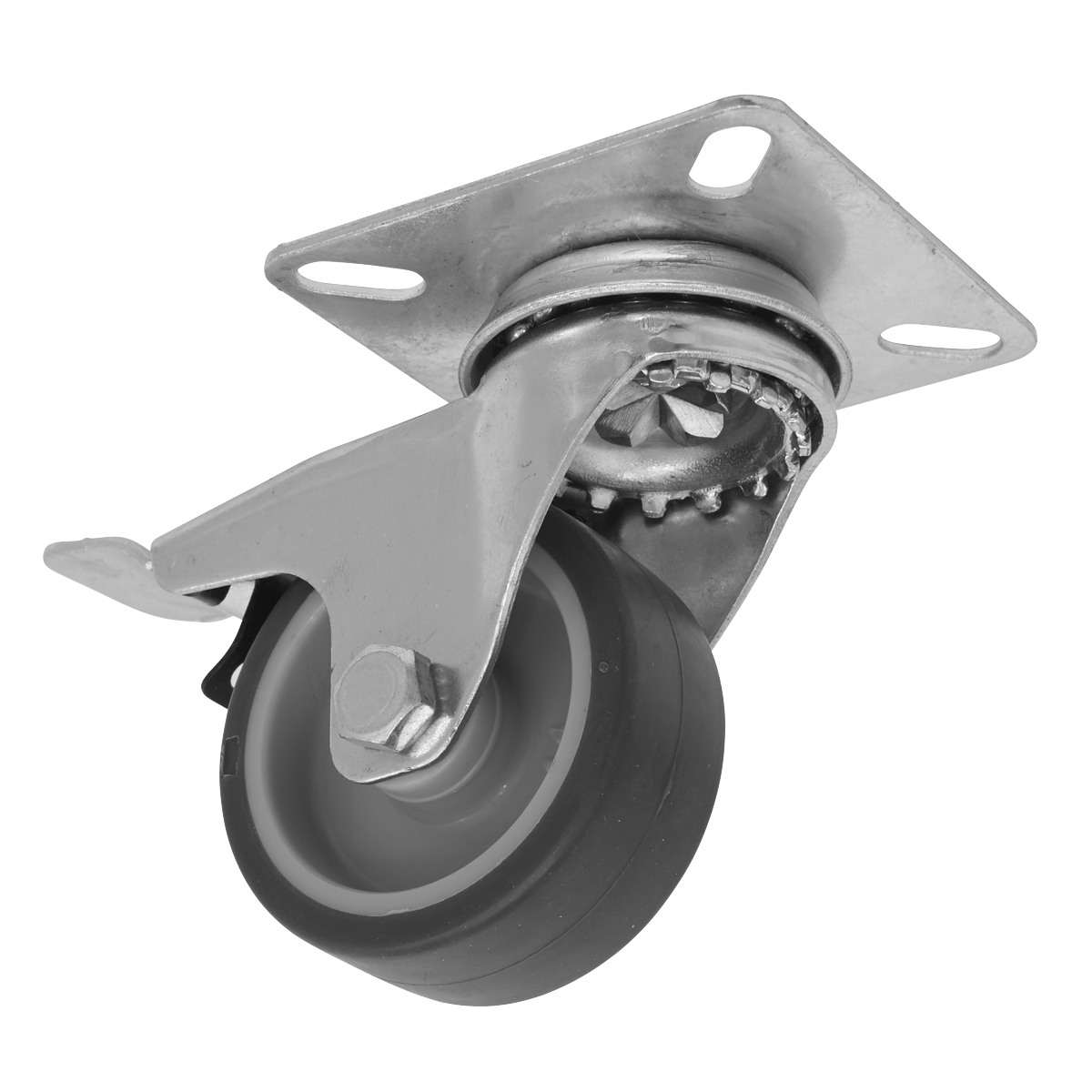 Sealey SCW250SPLEM 50mm Castor Wheel with Swivel Plate & Total Lock