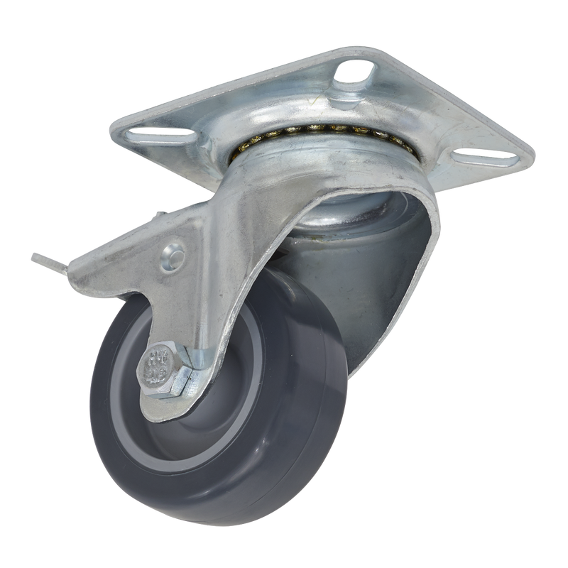 Sealey SCW250SPL 50mm Castor Wheel with Swivel Plate & Total Lock