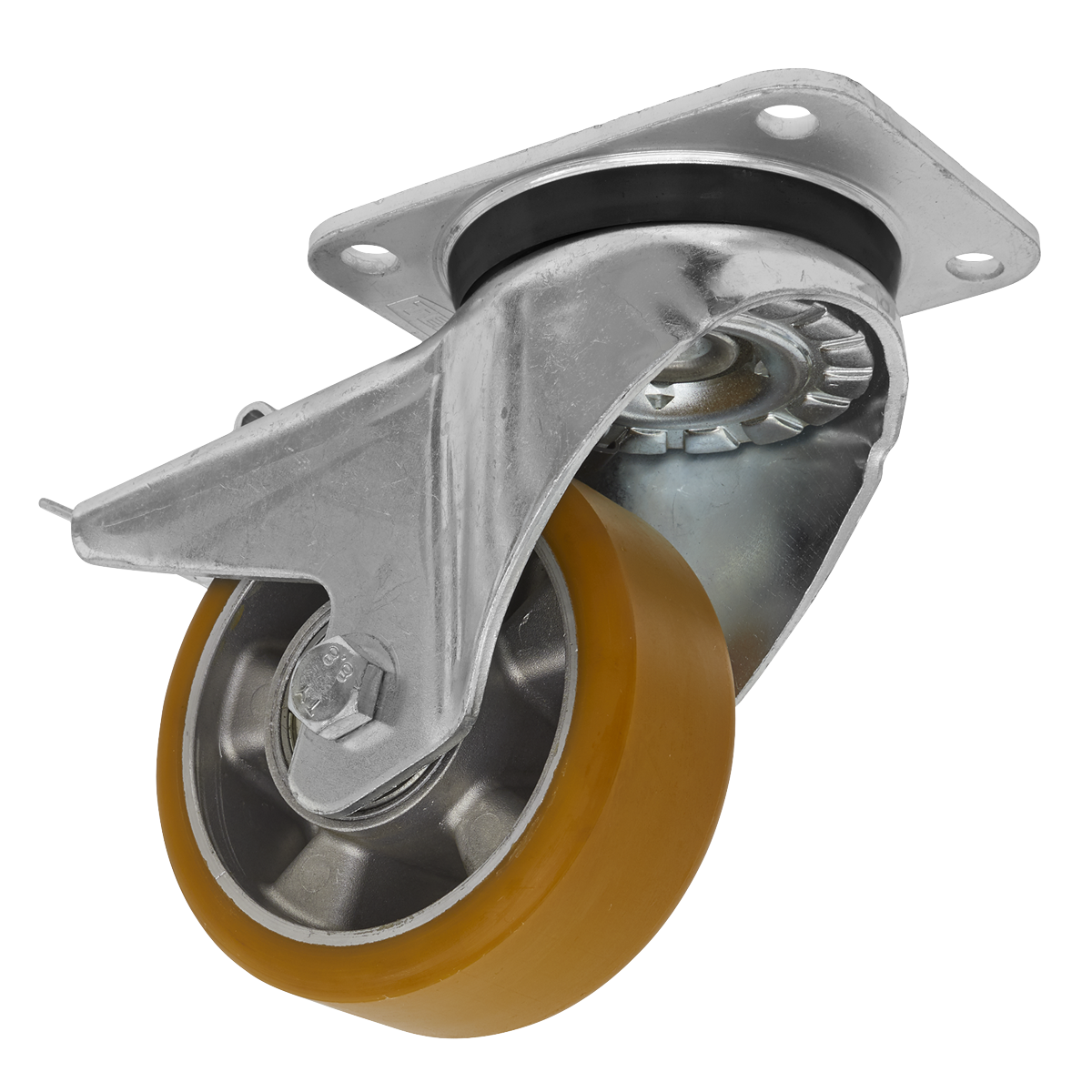 Sealey SCW5125SPL 125mm Castor Wheel with Swivel Plate & Total Lock