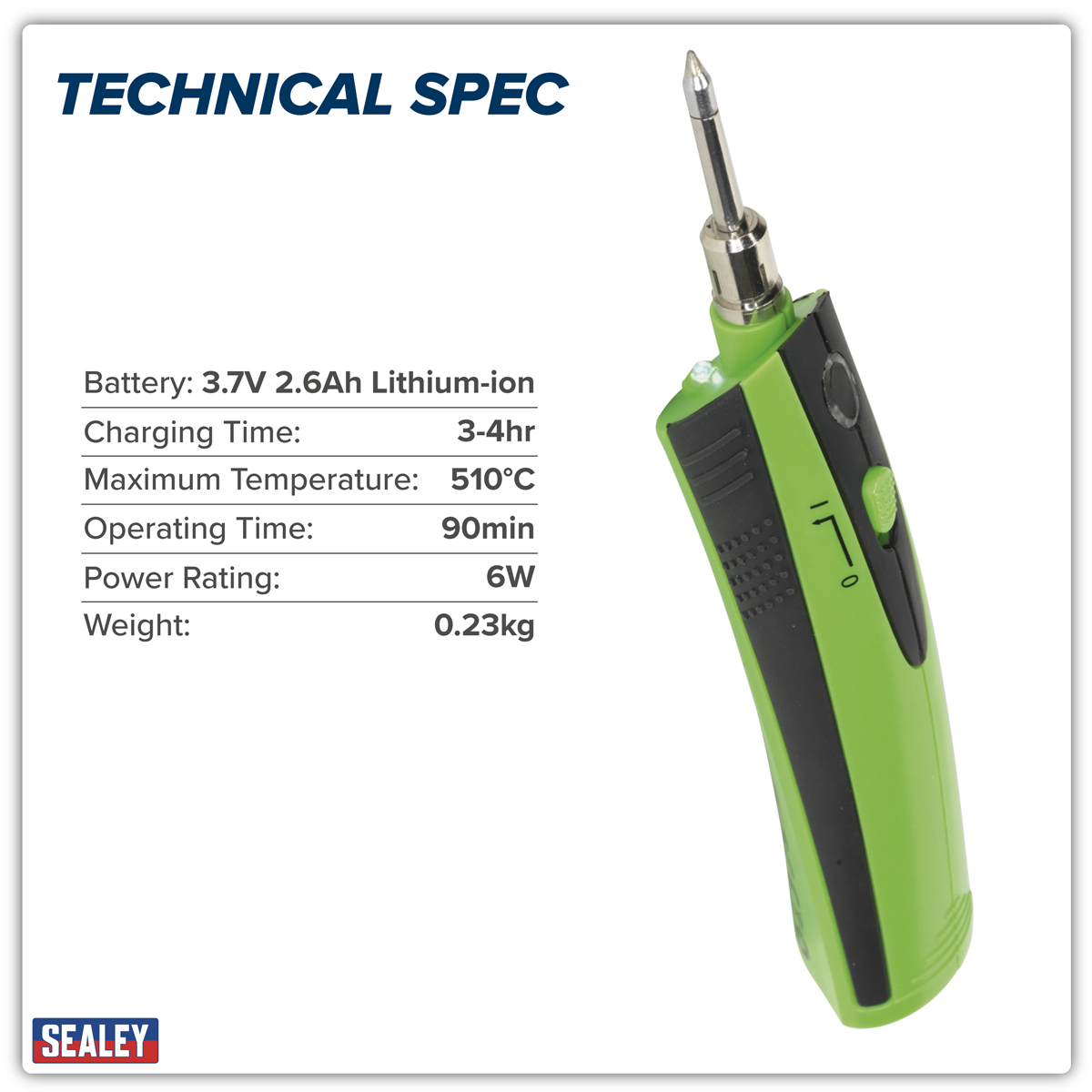 Sealey SDL6 Premier Rechargeable Soldering Iron 6W - additional view 14