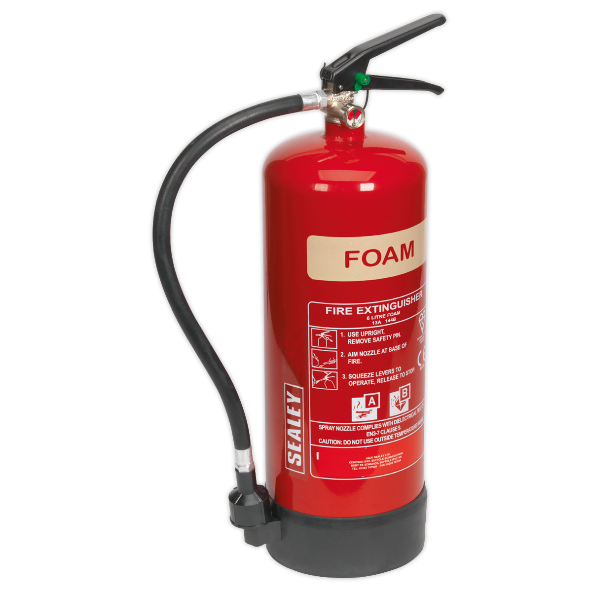 Sealey SFE06 Foam Fire Extinguisher 6L