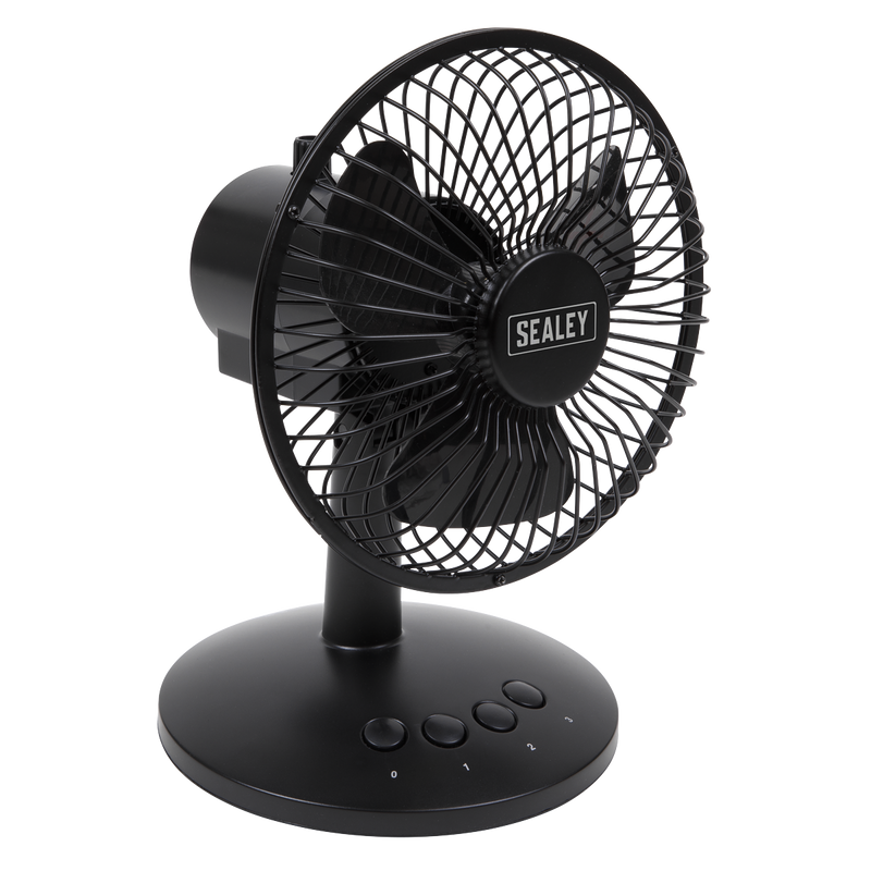 Sealey SFF6USB 6" Small Oscillating USB Desk Fan 3-Speed