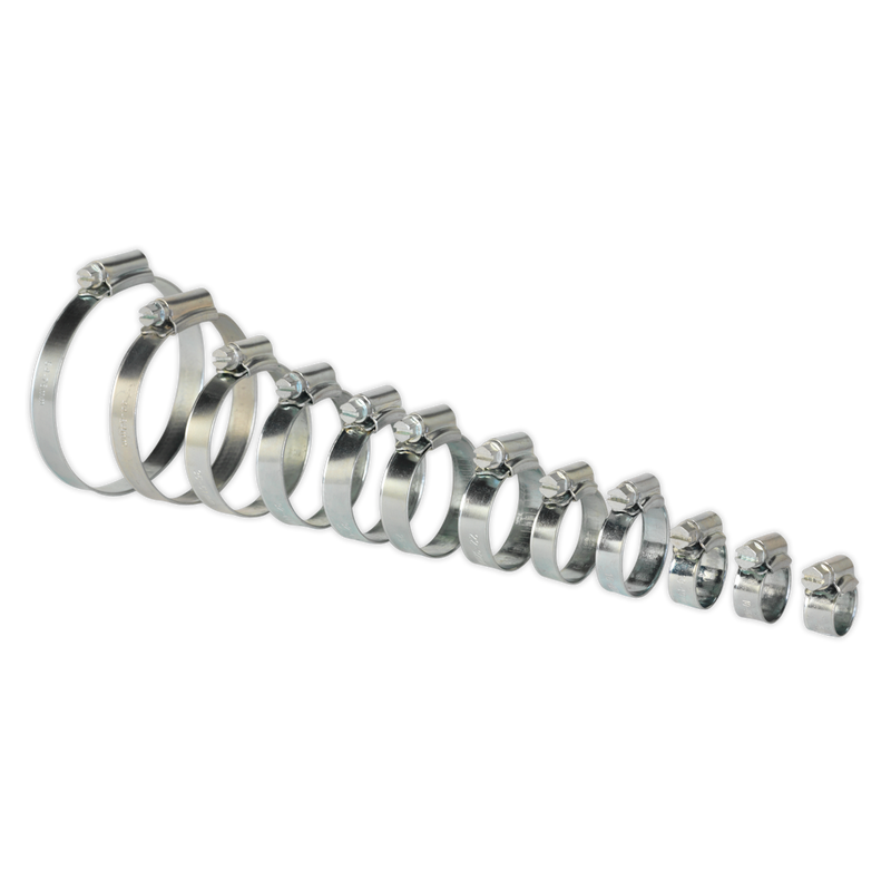 Sealey SHCS3 Zinc Plated Hose Clip Assortment 8-57mm 85pc