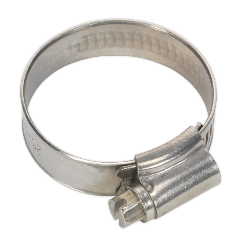 Sealey SHCSS1A Stainless Steel Hose Clip 25-38mm - Pack of 10